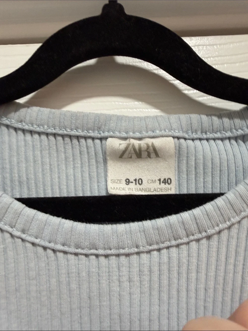 Zara Ribbed Longsleeve Light Blue 9/10